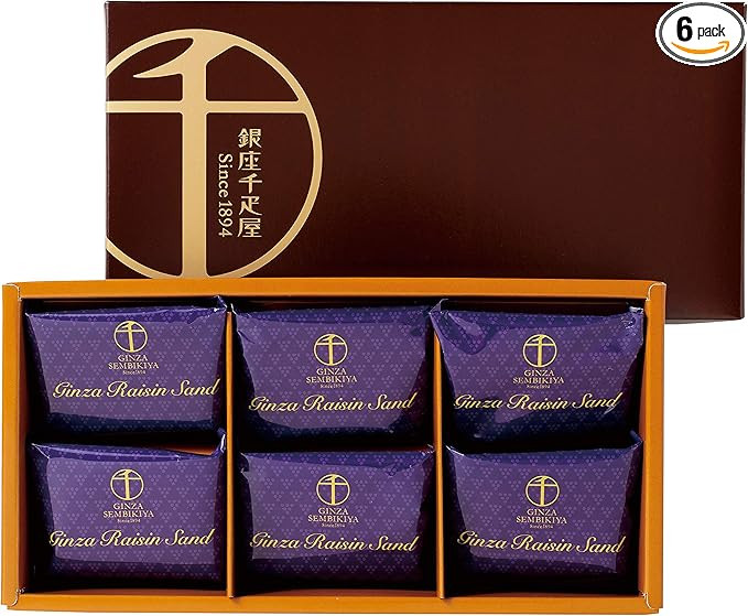 銀座千疋屋 銀座葡萄朗姆酒奶油餅乾A (6入)